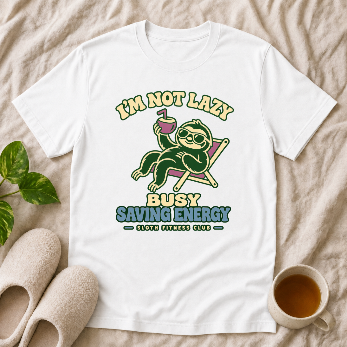 I'm not  Lazy Busy Saving Energy T-Shirt