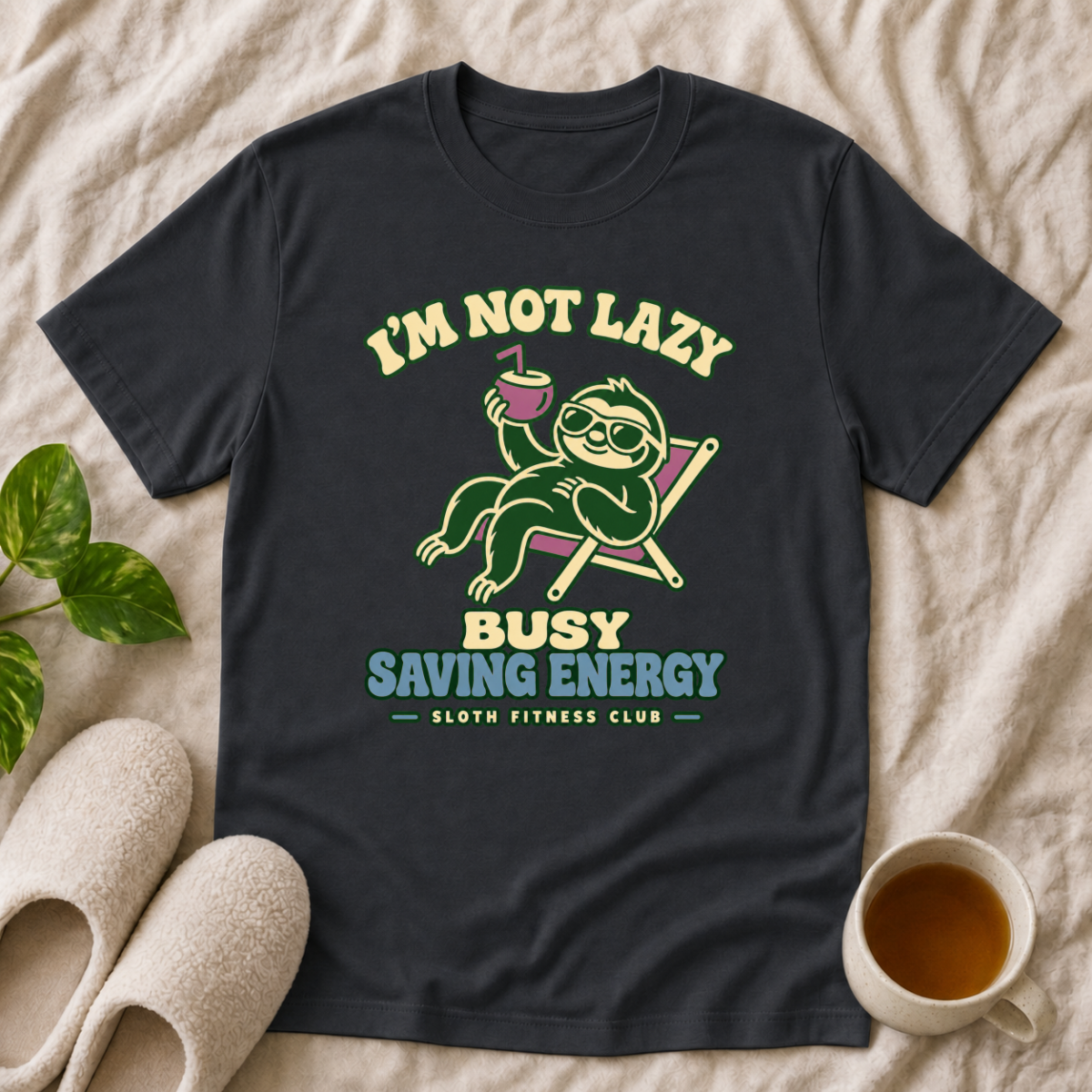 I'm not  Lazy Busy Saving Energy T-Shirt