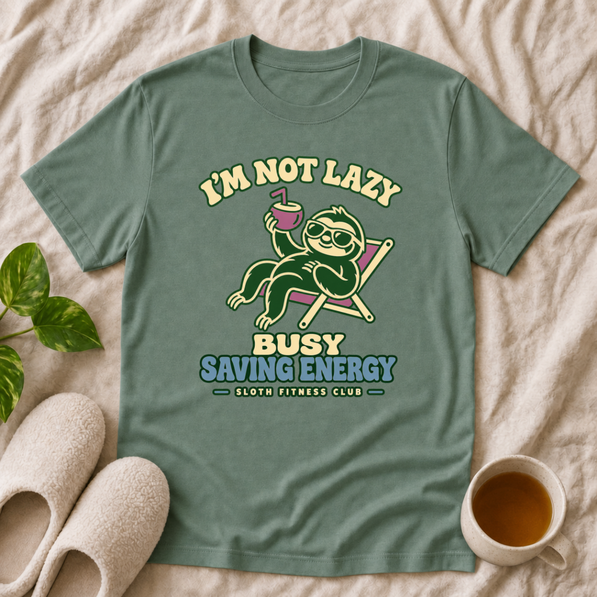 I'm not  Lazy Busy Saving Energy T-Shirt