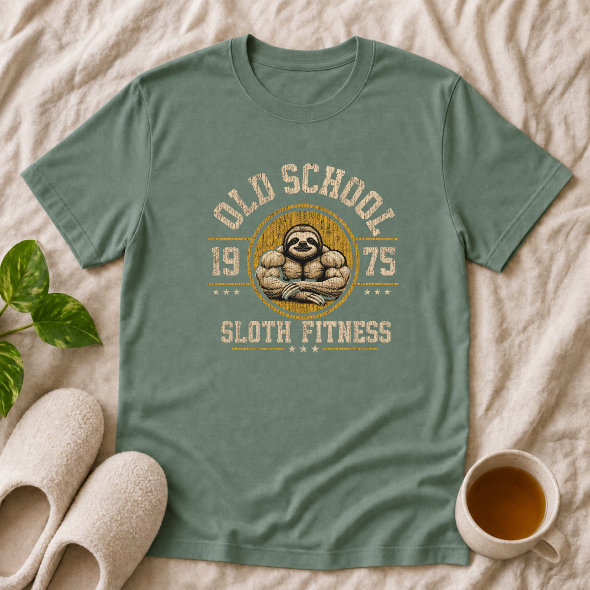 Old School Sloth Fitness T-Shirt